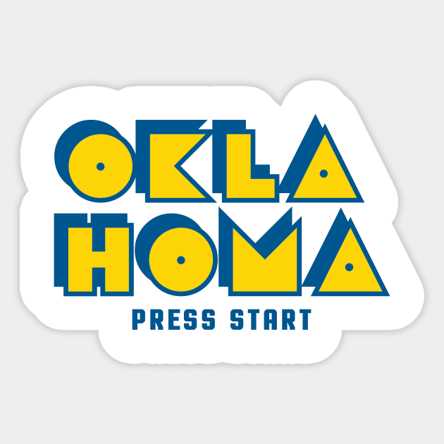 PRESS START OKLAHOMA! Sticker by Headsobig